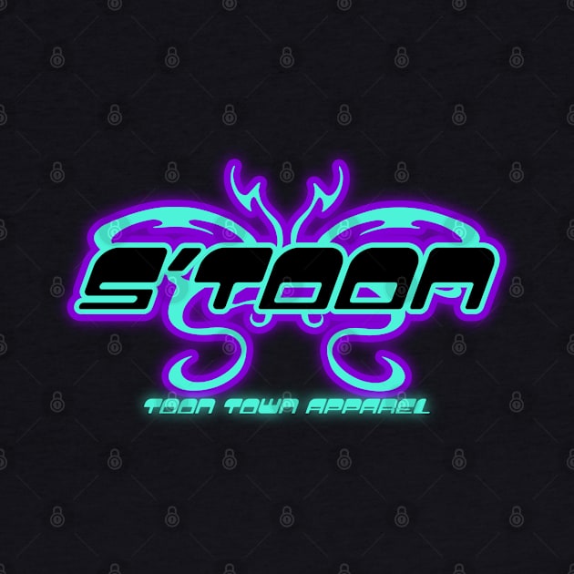 Neon Butterfly Fusion Stoon Toon Town yxe Apparel Exclusive by Stooned in Stoon